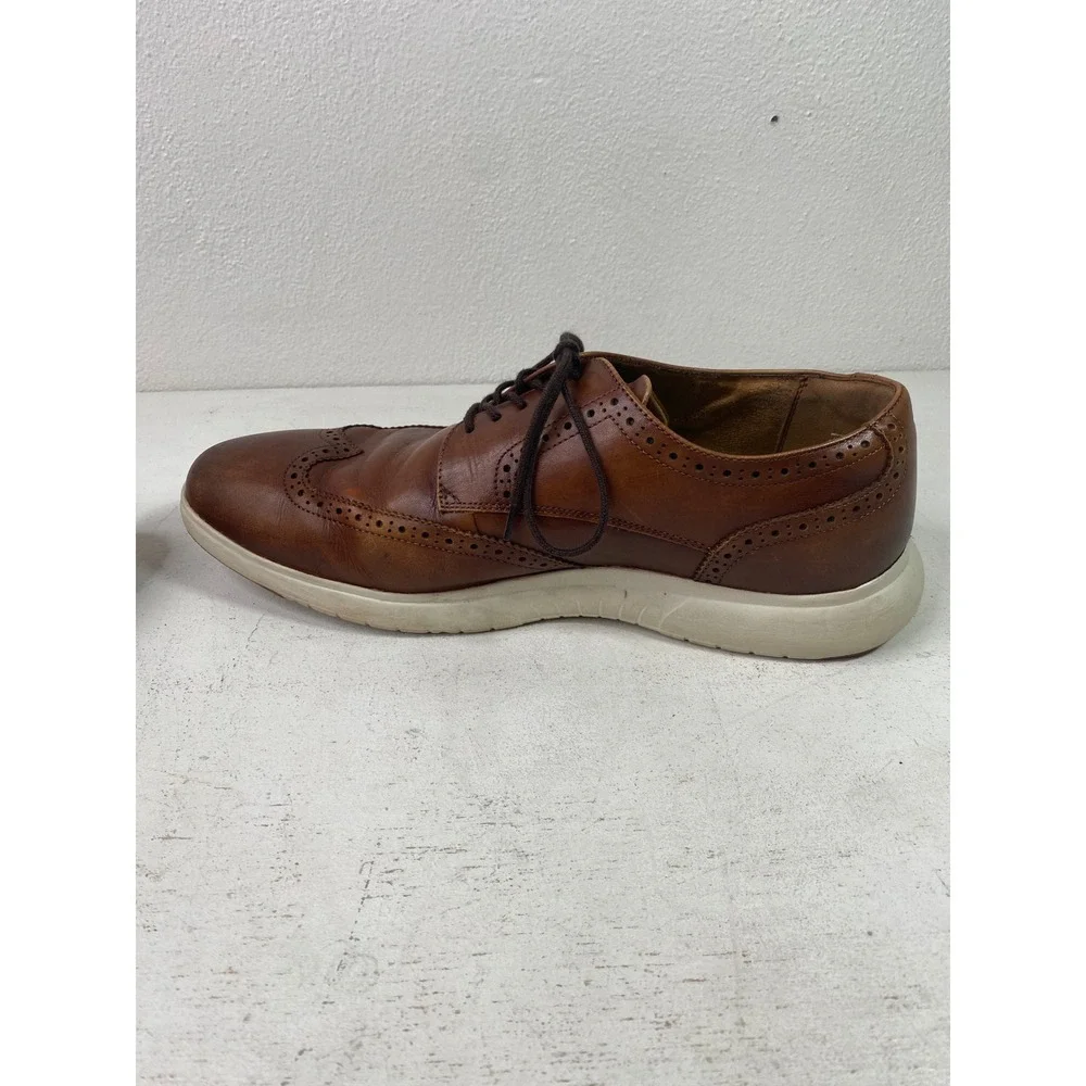 Florsheim Mens 10M Leather Brown Wingtip Oxford Dress Shoes Comfortech